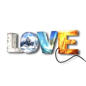 Light letters with printed paper effect 2